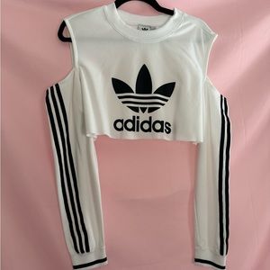 Adidas cropped long sleeve top